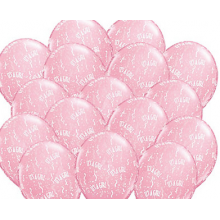 Baby Shower Balloons 'It's A Girl' (Pink) x 8